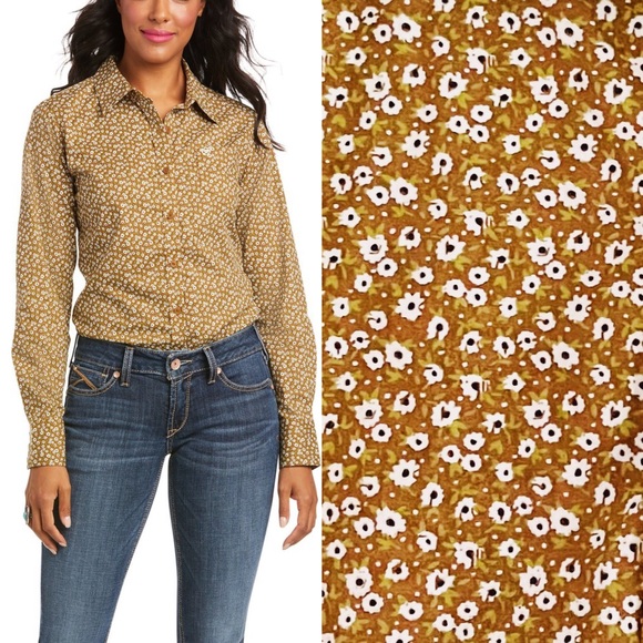 Ariat Tops - ARIAT WOMEN'S LONG SLEEVE KIRBY RUCKSACK BUTTON UP SHIRT - SIZE LARGE